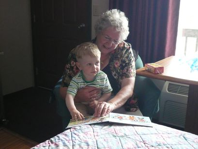 Grandma and I reading in Tennessee. 