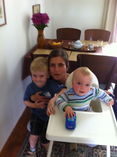 Mum and her boys. 