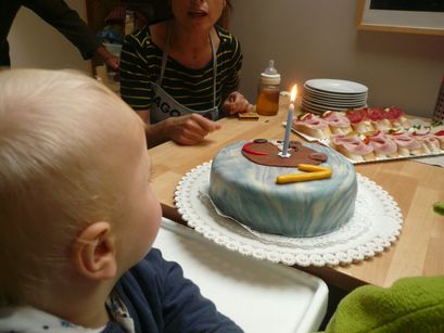 Mum! My birthday cake is on fire! 