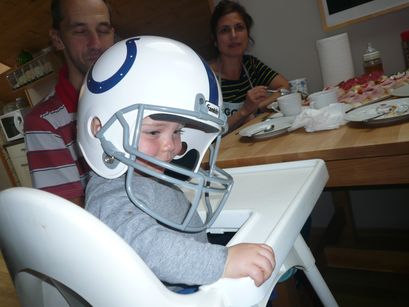 The helmet fits (almost) perfectly. 