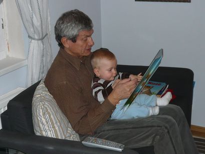 My grandfather reading to me.
